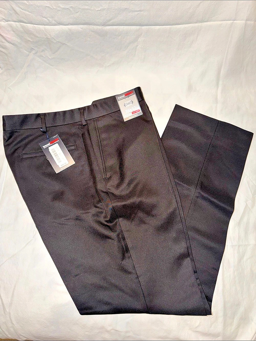 travelSMART Ultimate Stretch Waist Comfort Microfiber Flat Front Pants Men's